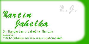 martin jahelka business card